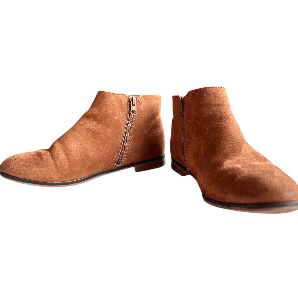Cat & Jack Girl's Opal Zipper Booties Cognac Size: 5